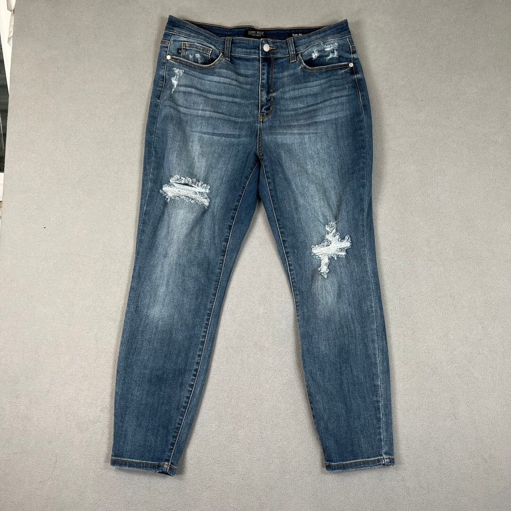 Judy Blue High Rise Distressed Blue Jeans